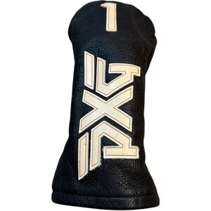 PXG Black/White Lifted Driver Wood Headcover Golf White Letter Red Stitch